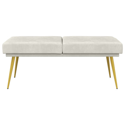Dubbel Laagige Bank Crèmekleurig 120 x 45 x 46 cm Fluweel