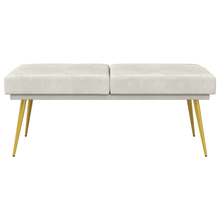 Dubbel Laagige Bank Crèmekleurig 120 x 45 x 46 cm Fluweel