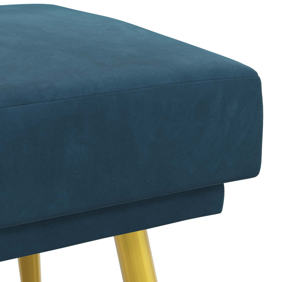 Dubbel Laagige Bank Blauw 120 x 45 x 46 cm Fluweel