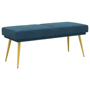 Bank blauw 120x45x46 cm fluweel