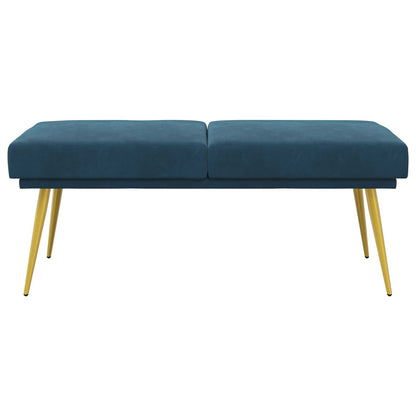 Dubbel Laagige Bank Blauw 120 x 45 x 46 cm Fluweel