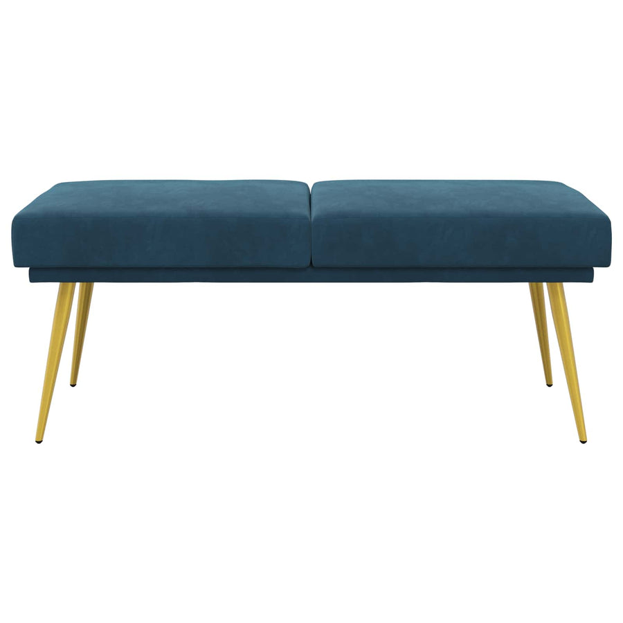 Dubbel Laagige Bank Blauw 120 x 45 x 46 cm Fluweel