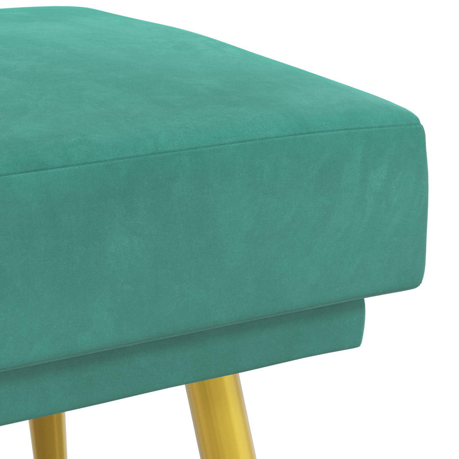 Dubbel Laagige Bank Turquoise 120 x 45 x 46 cm Fluweel