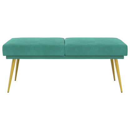 Dubbel Laagige Bank Turquoise 120 x 45 x 46 cm Fluweel