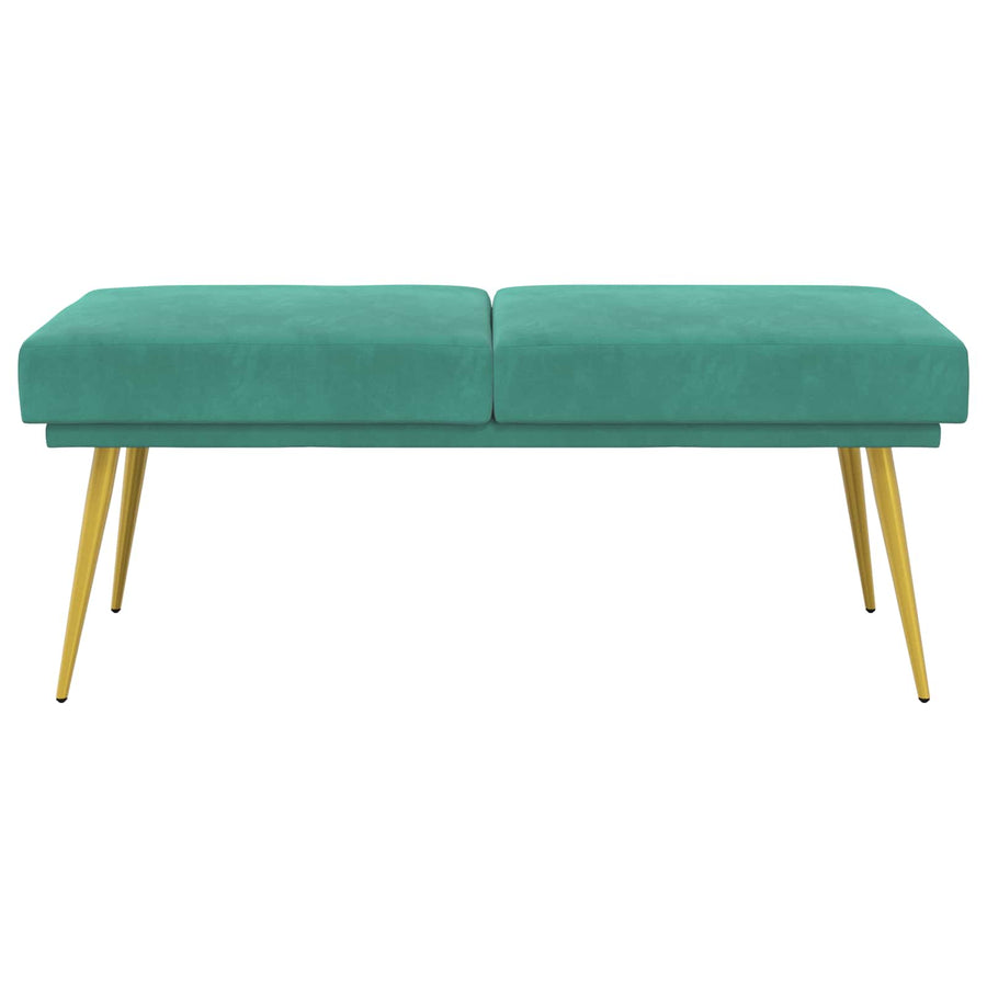 Dubbel Laagige Bank Turquoise 120 x 45 x 46 cm Fluweel