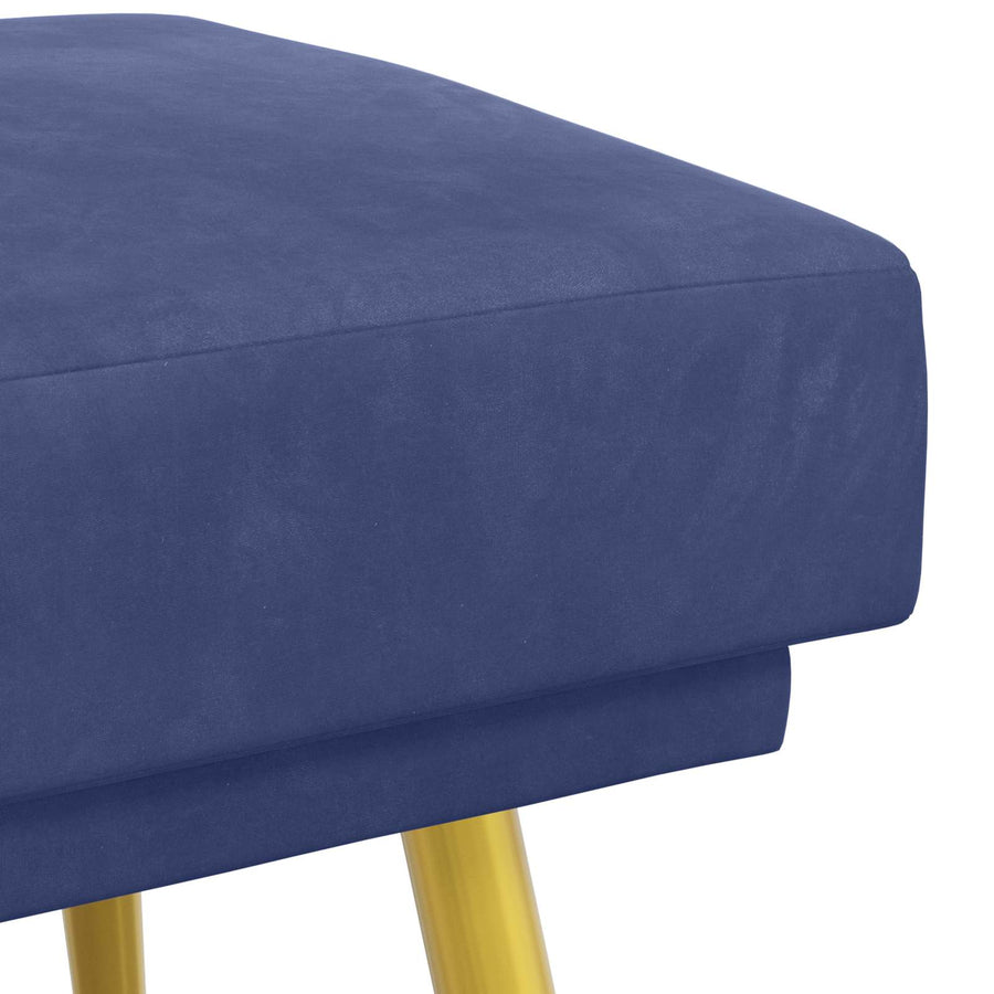 Dubbel Laagige Bank Politieblauw 120 x 45 x 46 cm Fluweel
