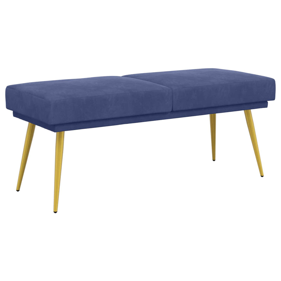 Dubbel Laagige Bank Politieblauw 120 x 45 x 46 cm Fluweel