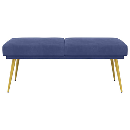Dubbel Laagige Bank Politieblauw 120 x 45 x 46 cm Fluweel