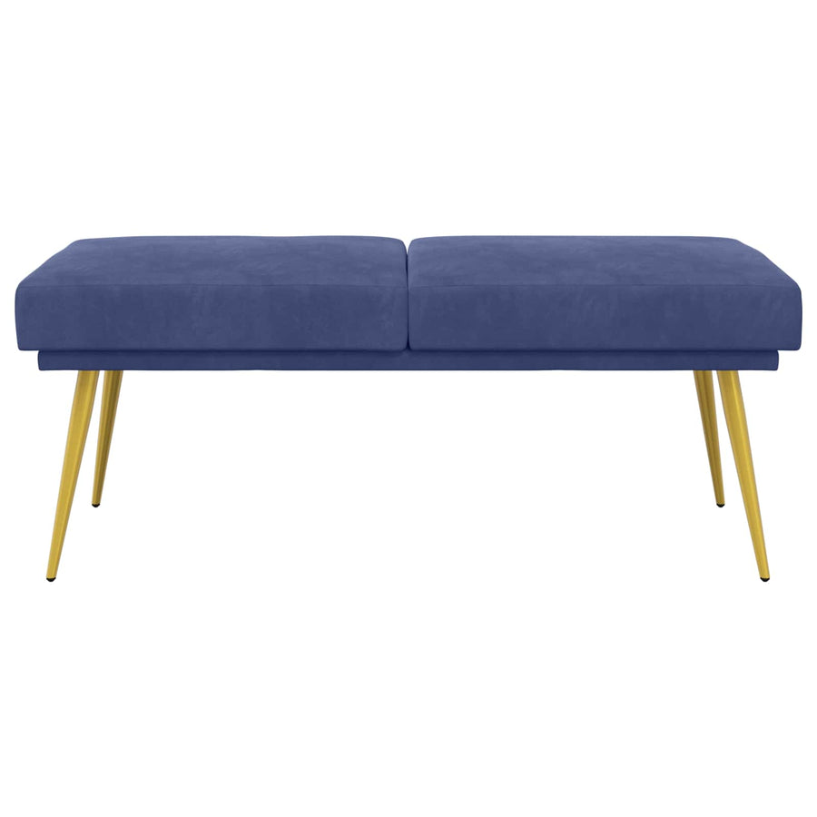 Dubbel Laagige Bank Politieblauw 120 x 45 x 46 cm Fluweel