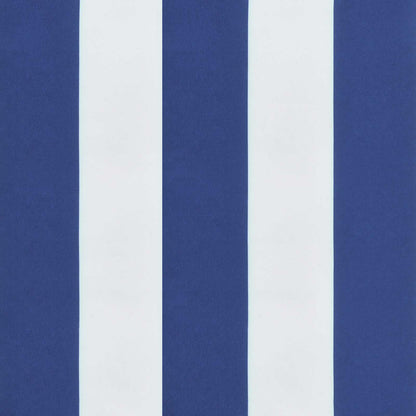 Buiten Kussen 2 pcs Blauw en Wit 120 x 50 x 7 cm Stof