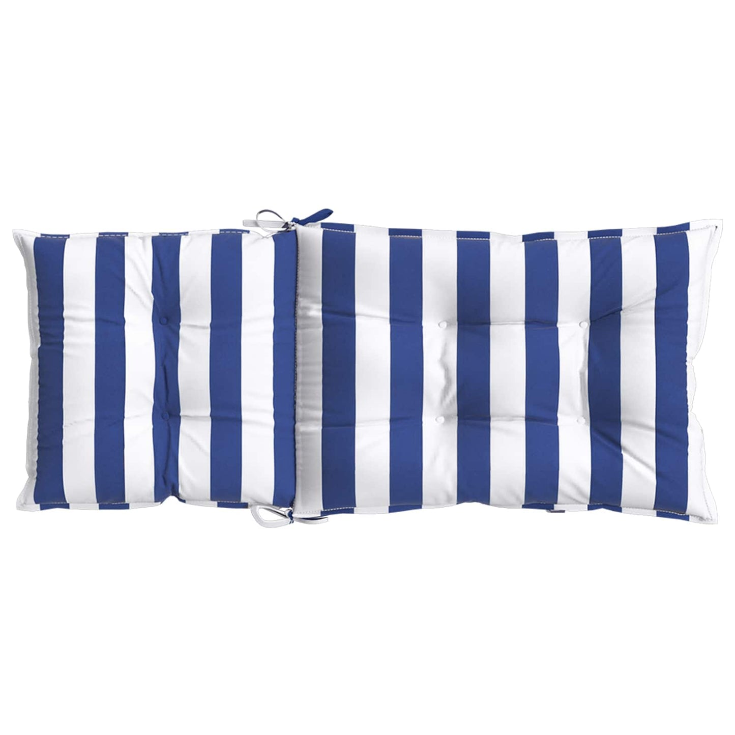 Buiten Kussen 2 pcs Blauw en Wit 120 x 50 x 7 cm Stof