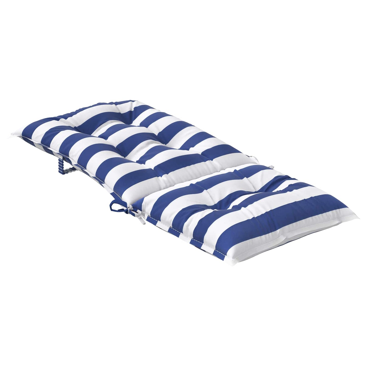 Buiten Kussen 4 pcs Blauw en Wit 120 x 50 x 7 cm Stof