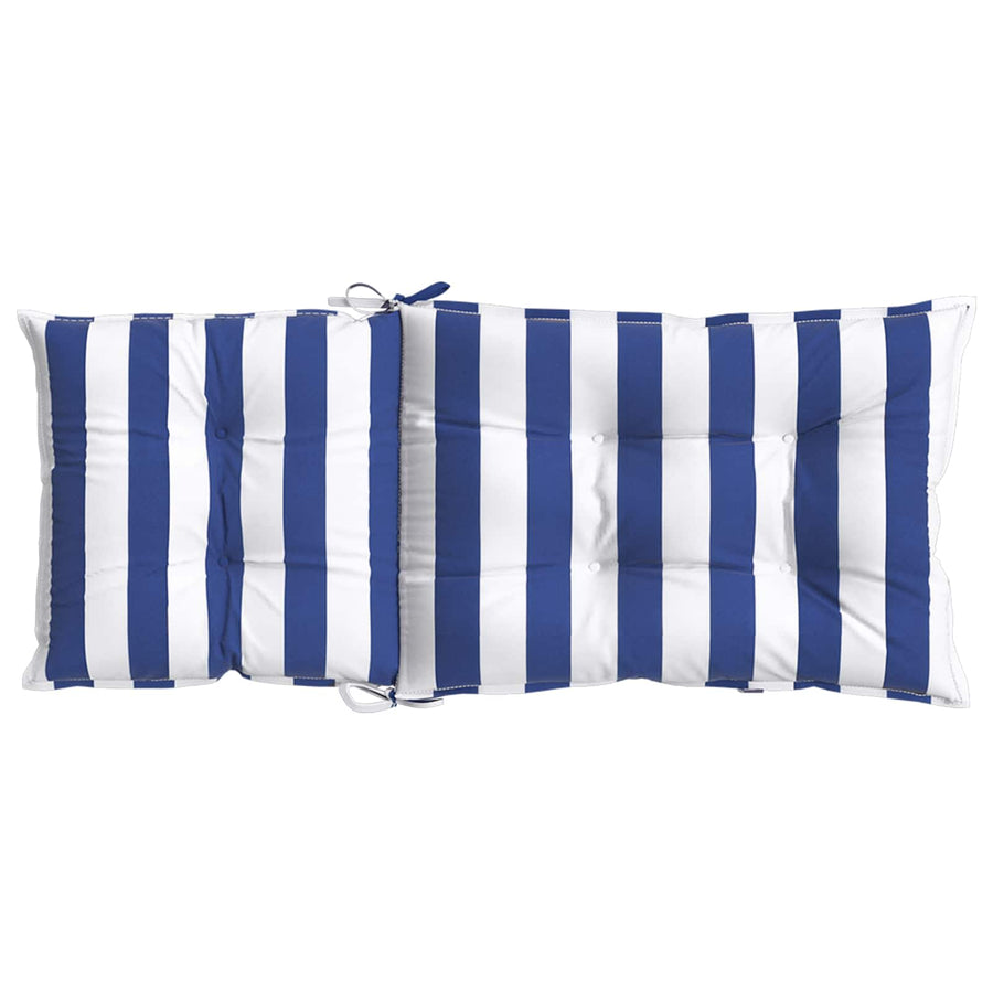 Buiten Kussen 4 pcs Blauw en Wit 120 x 50 x 7 cm Stof