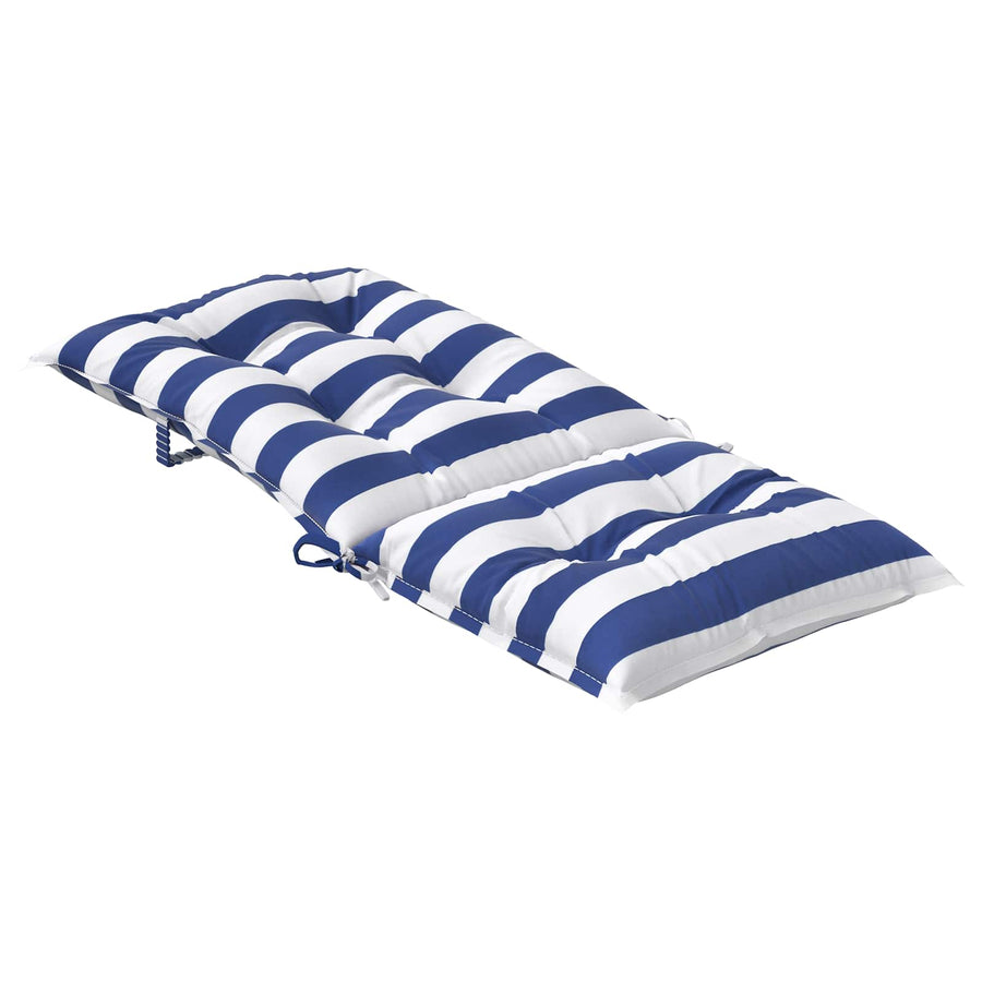 Tuinkussen 6 st Blauw en Wit 120 x 50 x 7 cm Stof