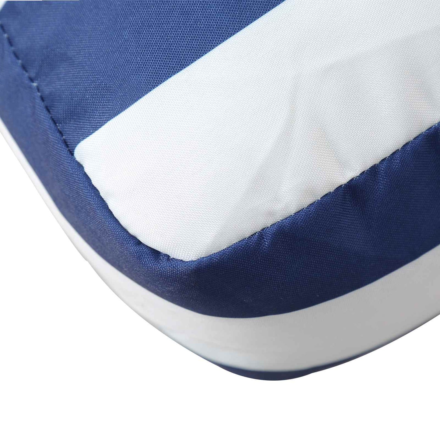 Buiten Kussen 3 pcs Blauw en Wit 103 x 58 x 10 cm Stof