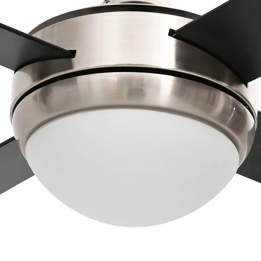 Plafondventilator met licht en afstandsbediening Ø 130 cm Zwart