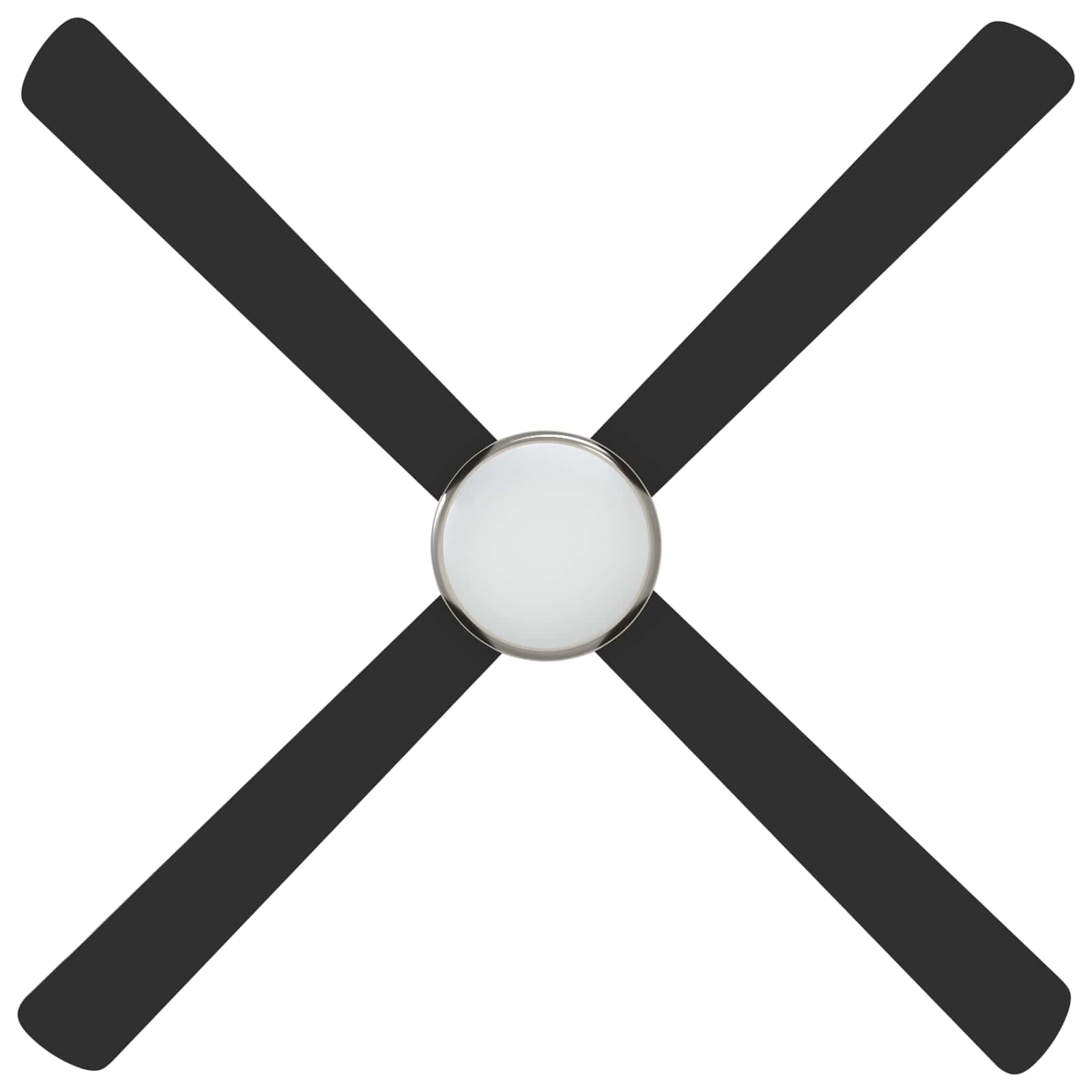 Plafondventilator met licht en afstandsbediening Ø 130 cm Zwart