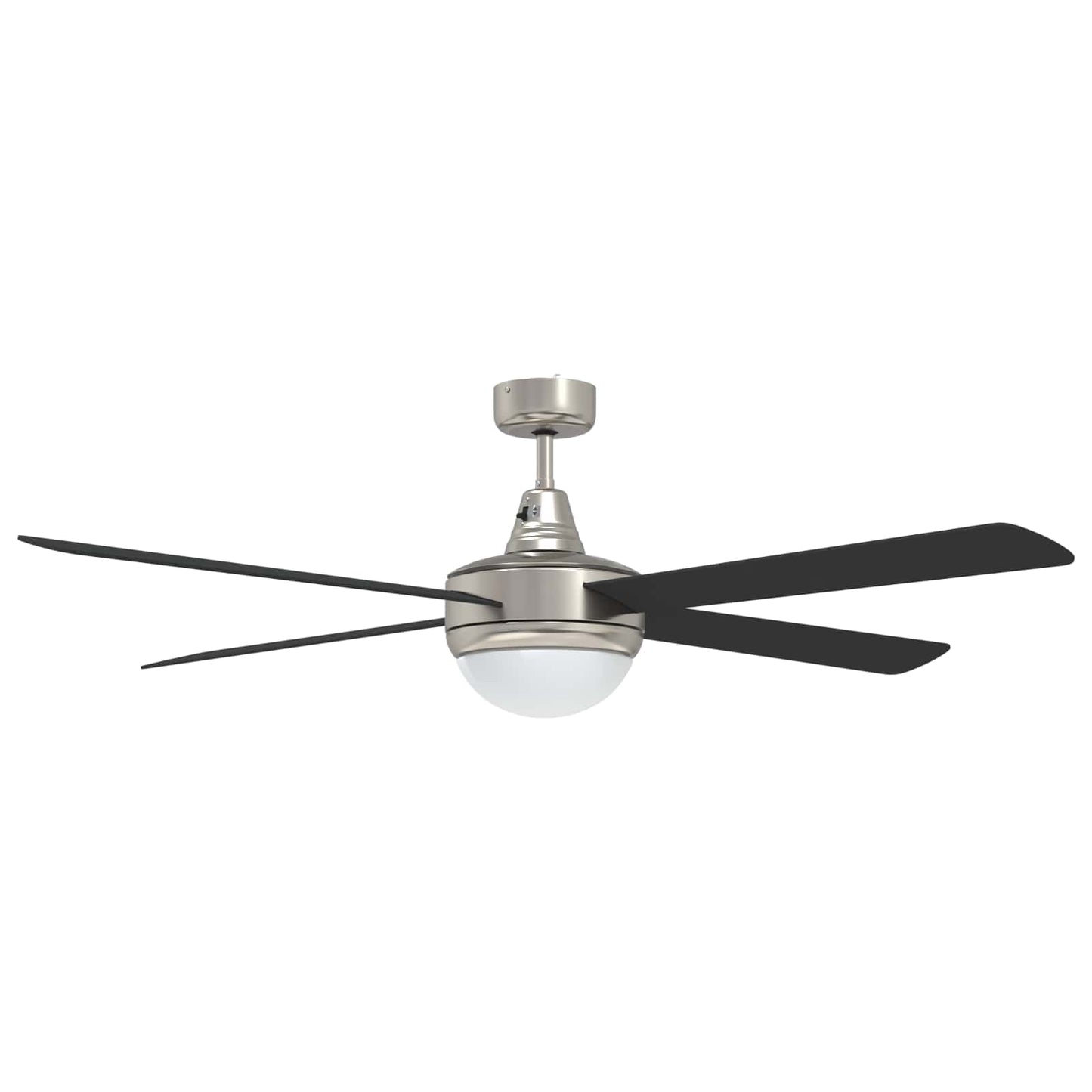 Plafondventilator met licht en afstandsbediening Ø 130 cm Zwart