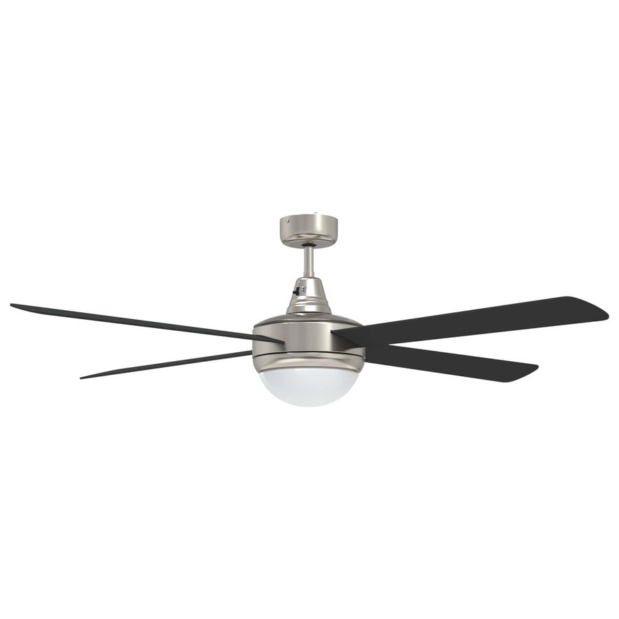 Plafondventilator met licht en afstandsbediening Ø 130 cm Zwart