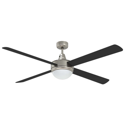 Plafondventilator met licht en afstandsbediening Ø 130 cm Zwart