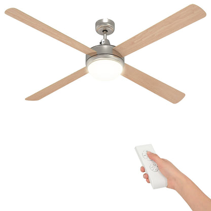 Plafondventilator met licht en afstandsbediening Ø 130 cm