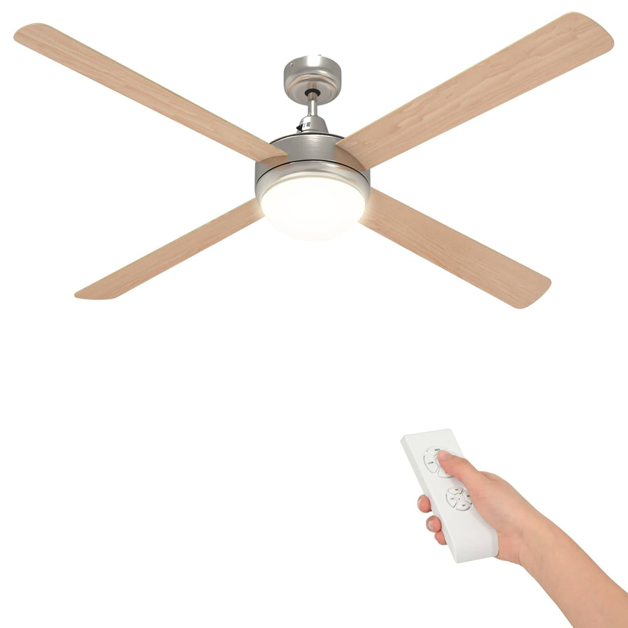 Plafondventilator met licht en afstandsbediening Ø 130 cm