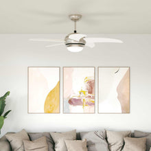 Plafondventilator met licht en afstandsbediening Ø 110 cm Wit