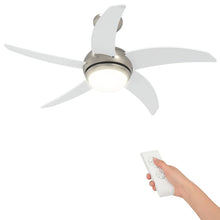 Plafondventilator met licht en afstandsbediening Ø 110 cm Wit