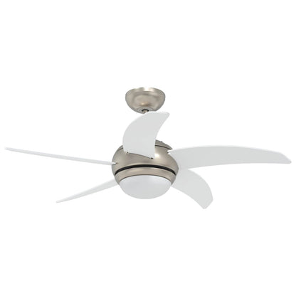 Plafondventilator met licht en afstandsbediening Ø 110 cm Wit