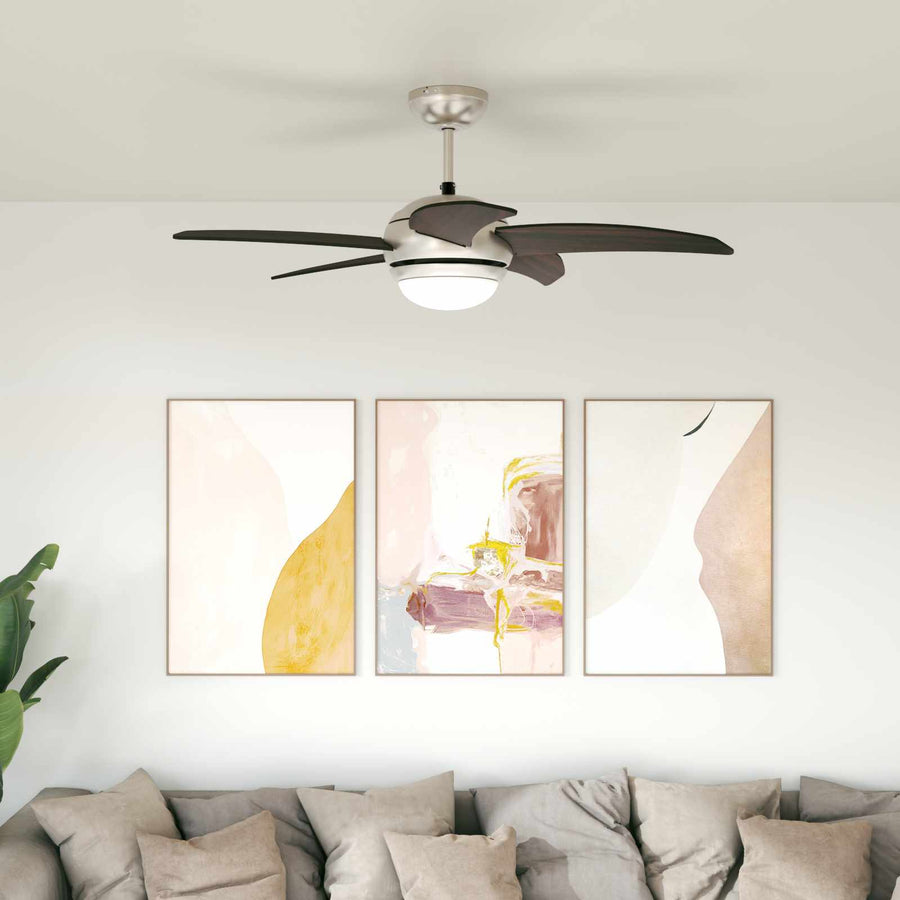 Plafondventilator met licht en afstandsbediening Ø 110 cm