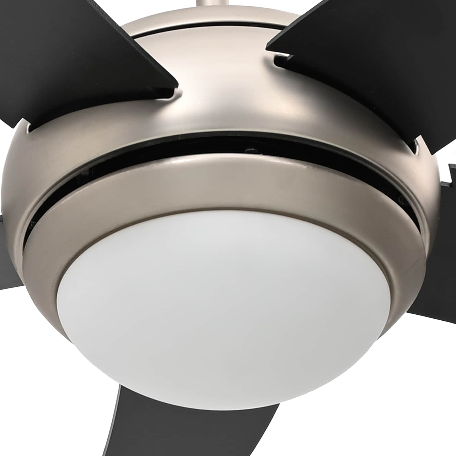 Plafondventilator met licht en afstandsbediening Ø 110 cm Zwart