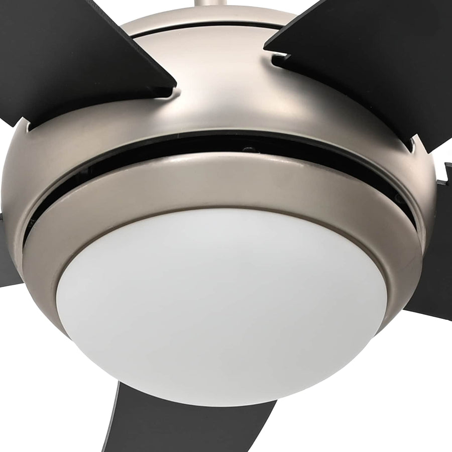 Plafondventilator met licht en afstandsbediening Ø 110 cm Zwart