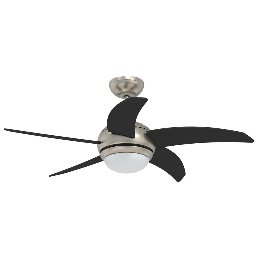 Plafondventilator met licht en afstandsbediening Ø 110 cm Zwart