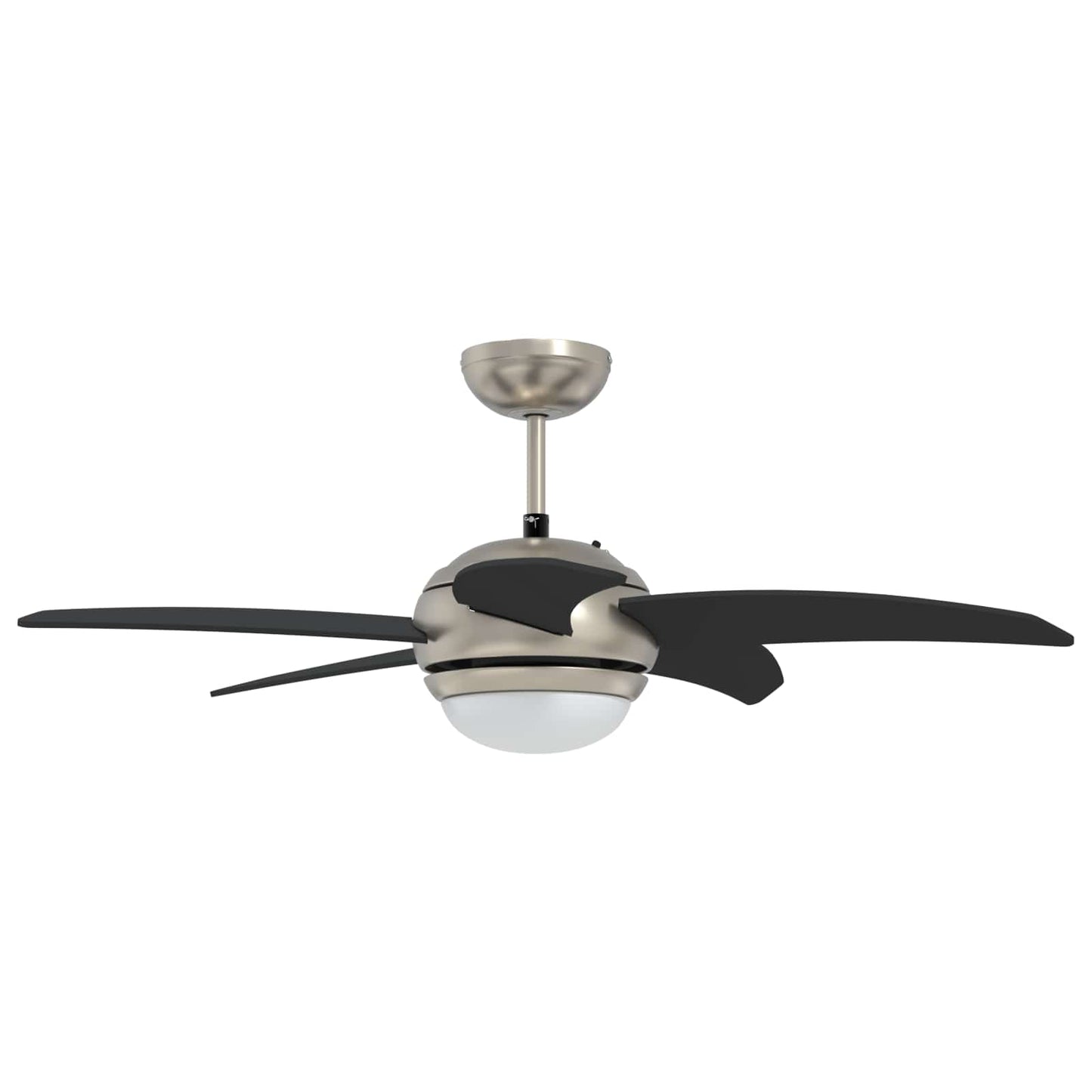 Plafondventilator met licht en afstandsbediening Ø 110 cm Zwart