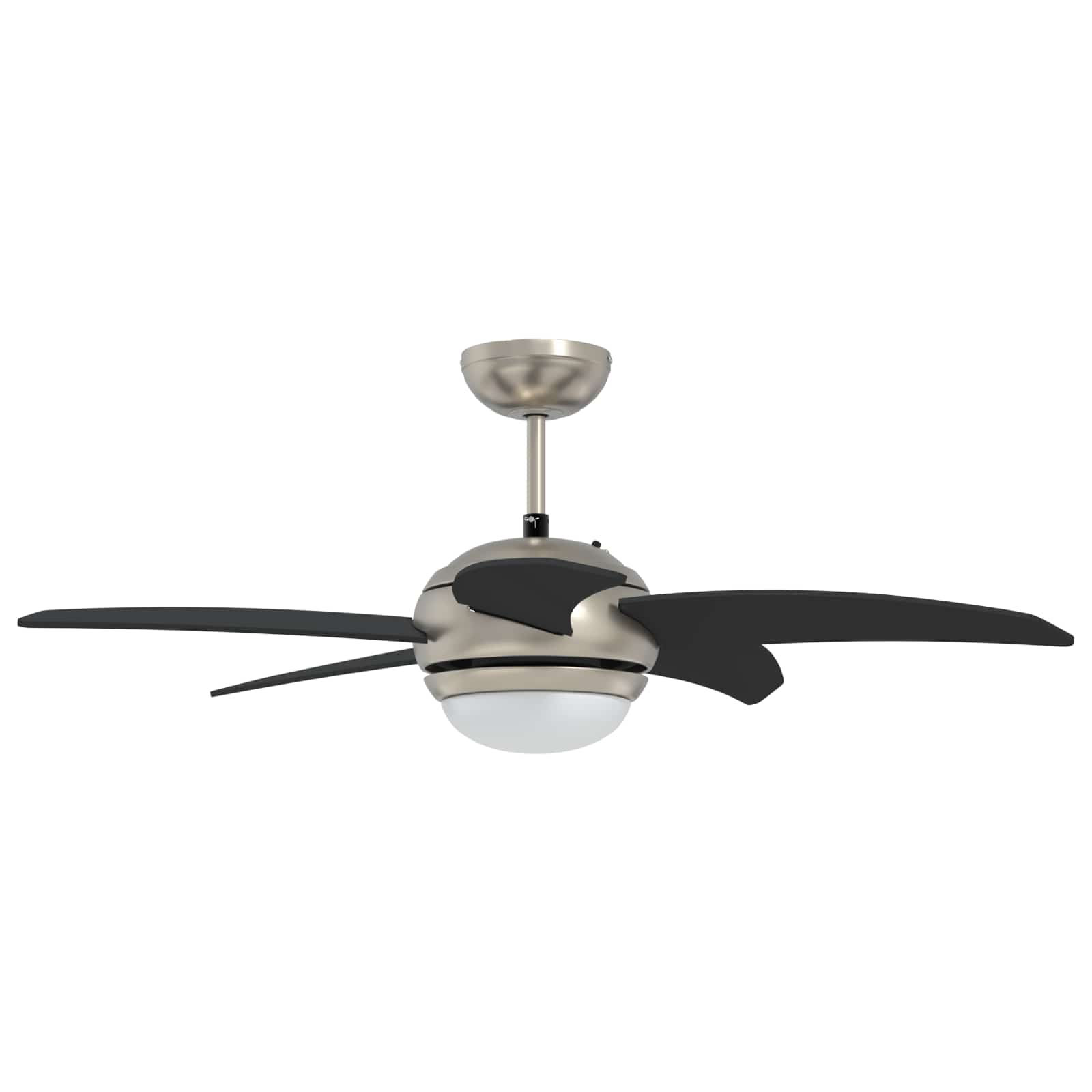 Plafondventilator met licht en afstandsbediening Ø 110 cm Zwart