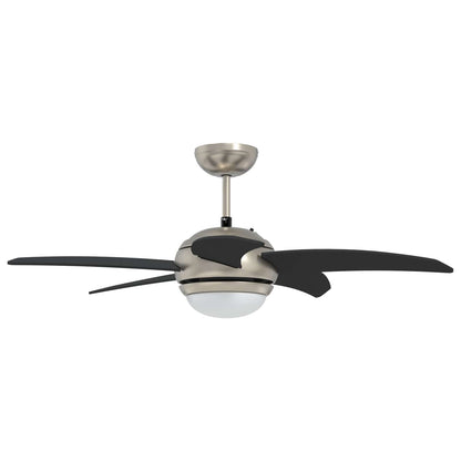 Plafondventilator met licht en afstandsbediening Ø 110 cm Zwart