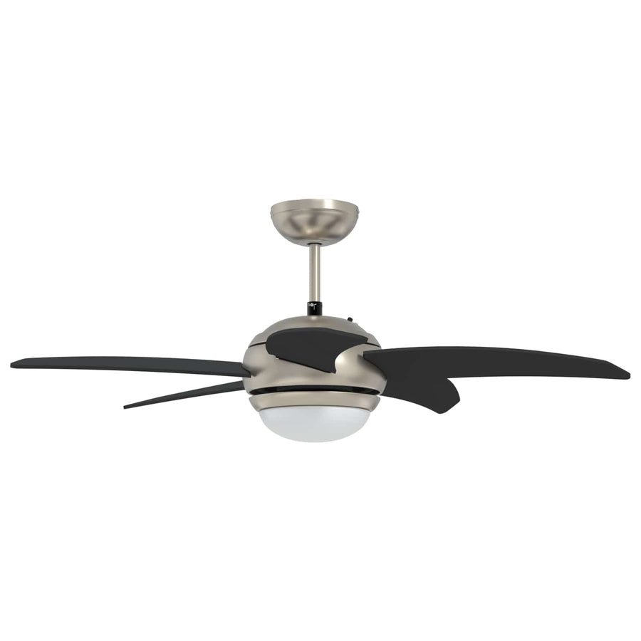 Plafondventilator met licht en afstandsbediening Ø 110 cm Zwart