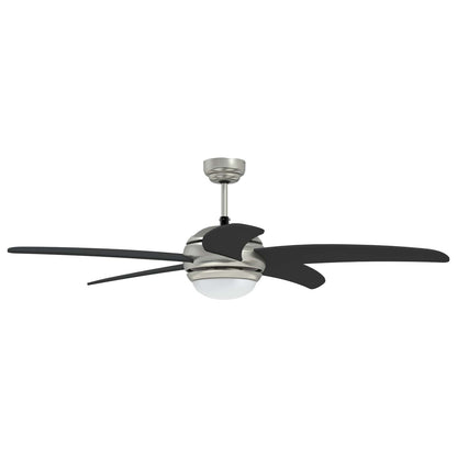 Plafondventilator met licht en afstandsbediening Ø 130 cm Zwart