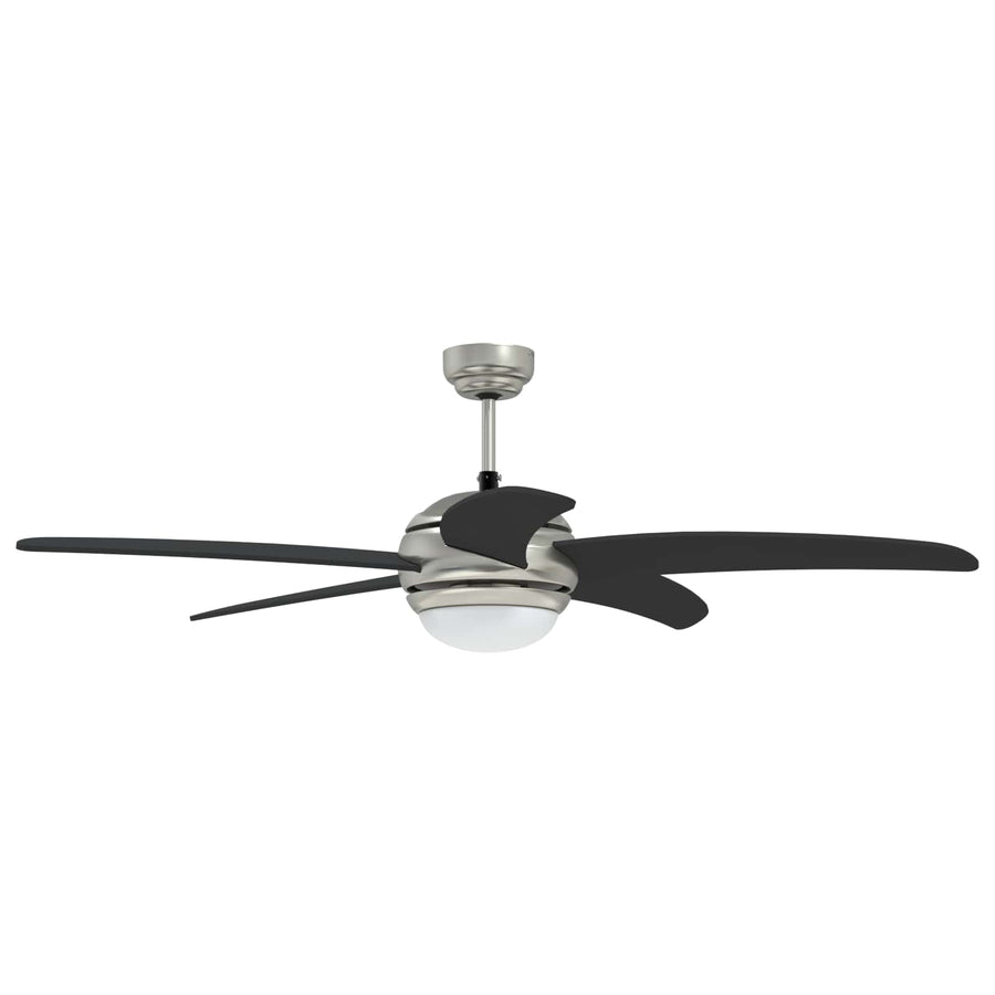 Plafondventilator met licht en afstandsbediening Ø 130 cm Zwart
