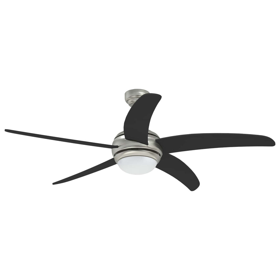 Plafondventilator met licht en afstandsbediening Ø 130 cm Zwart