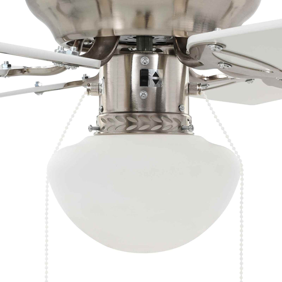 Plafondventilator met licht Ø 82 cm Wit