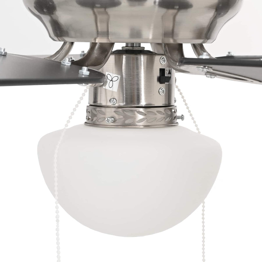 Plafondventilator met licht Ø 82 cm Zwart