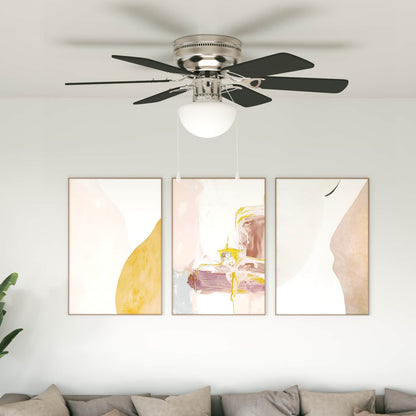 Plafondventilator met licht Ø 82 cm Zwart