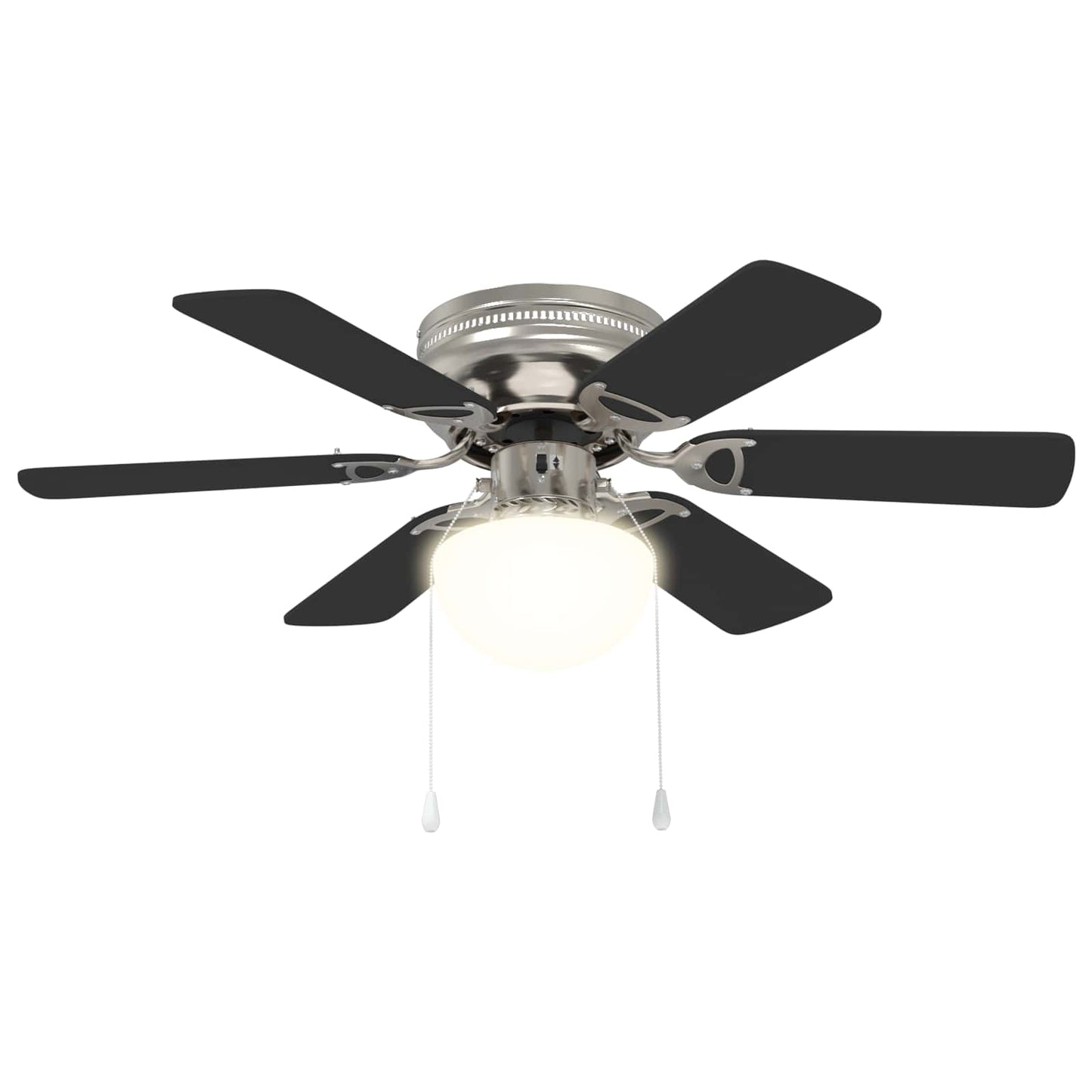 Plafondventilator met licht Ø 82 cm Zwart