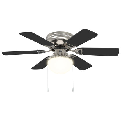 Plafondventilator met licht Ø 82 cm Zwart