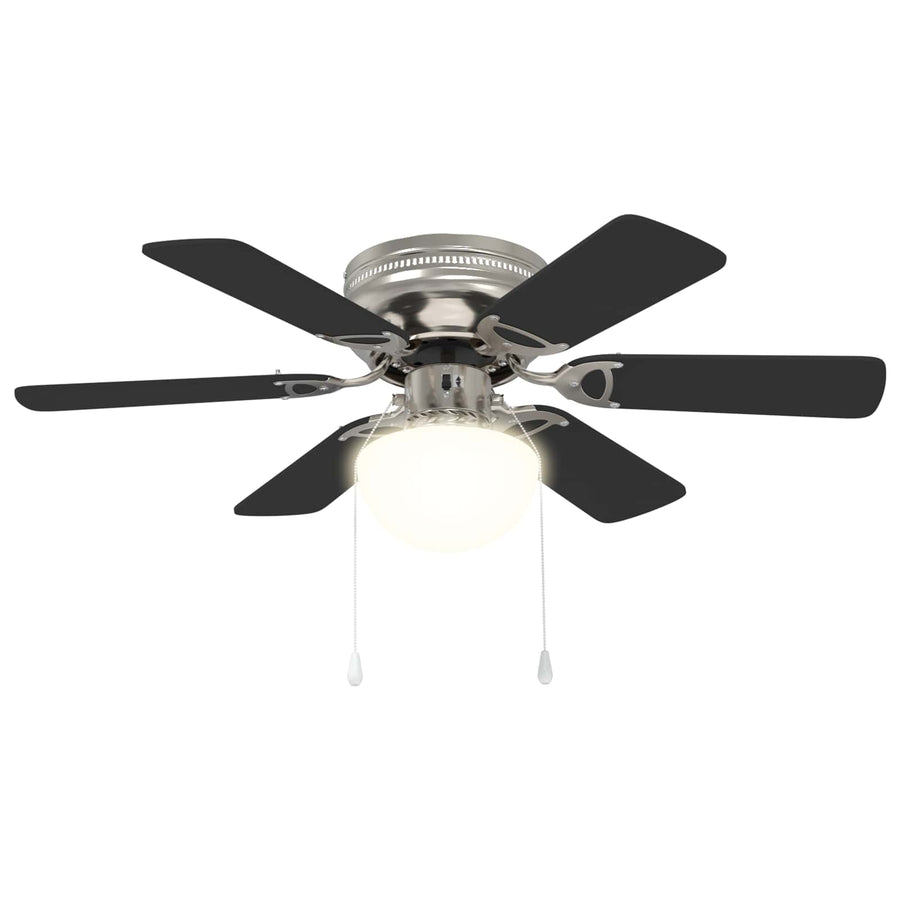 Plafondventilator met licht Ø 82 cm Zwart