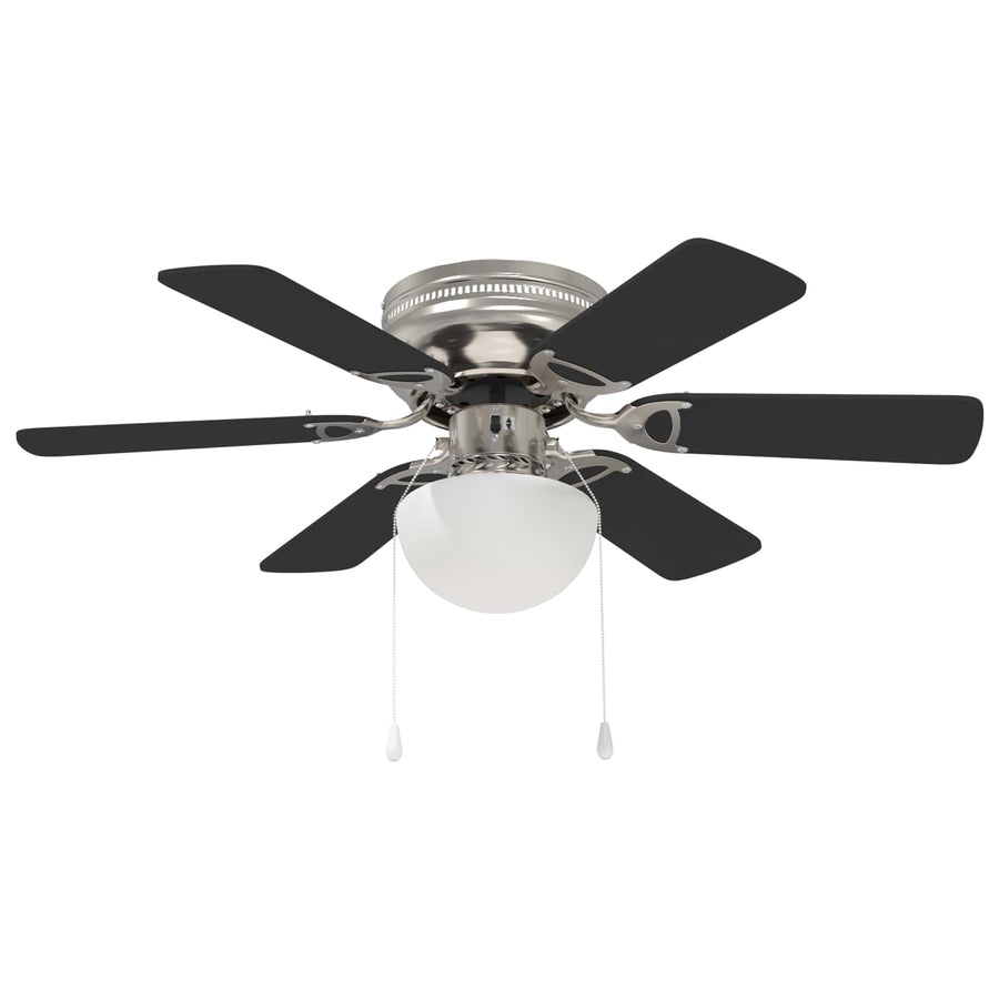 Plafondventilator met licht Ø 82 cm Zwart
