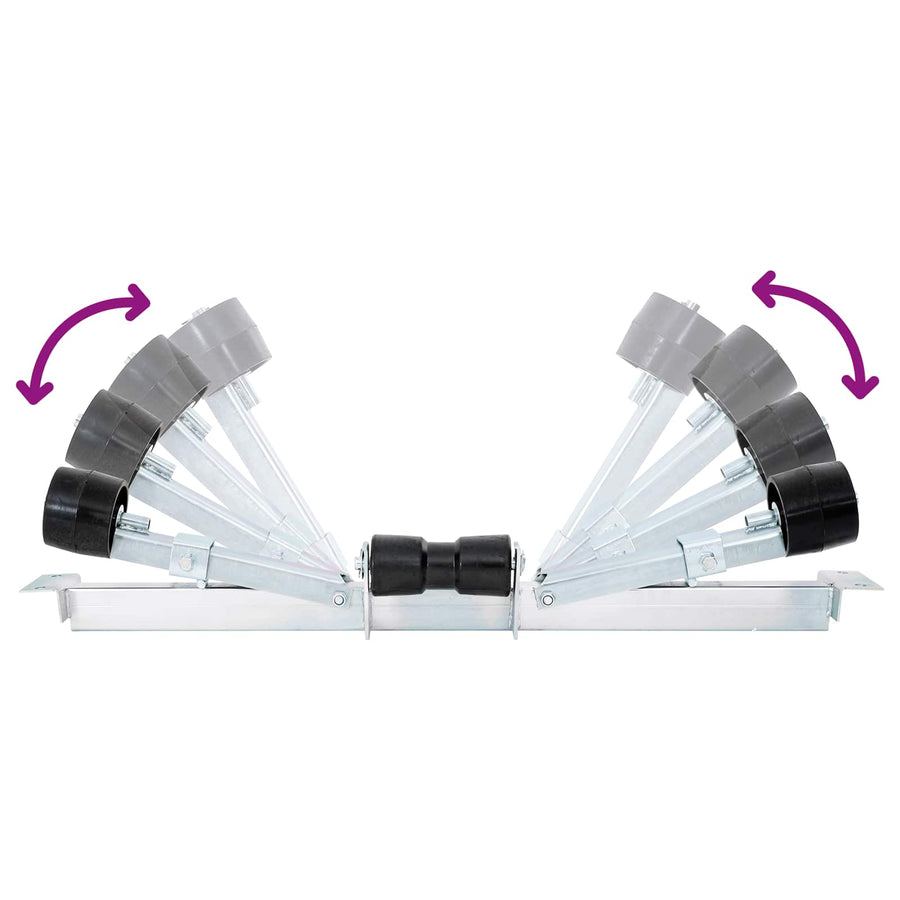 Boot Trailer Ondersteuning 90,5 x 12 x 32 cm zilver