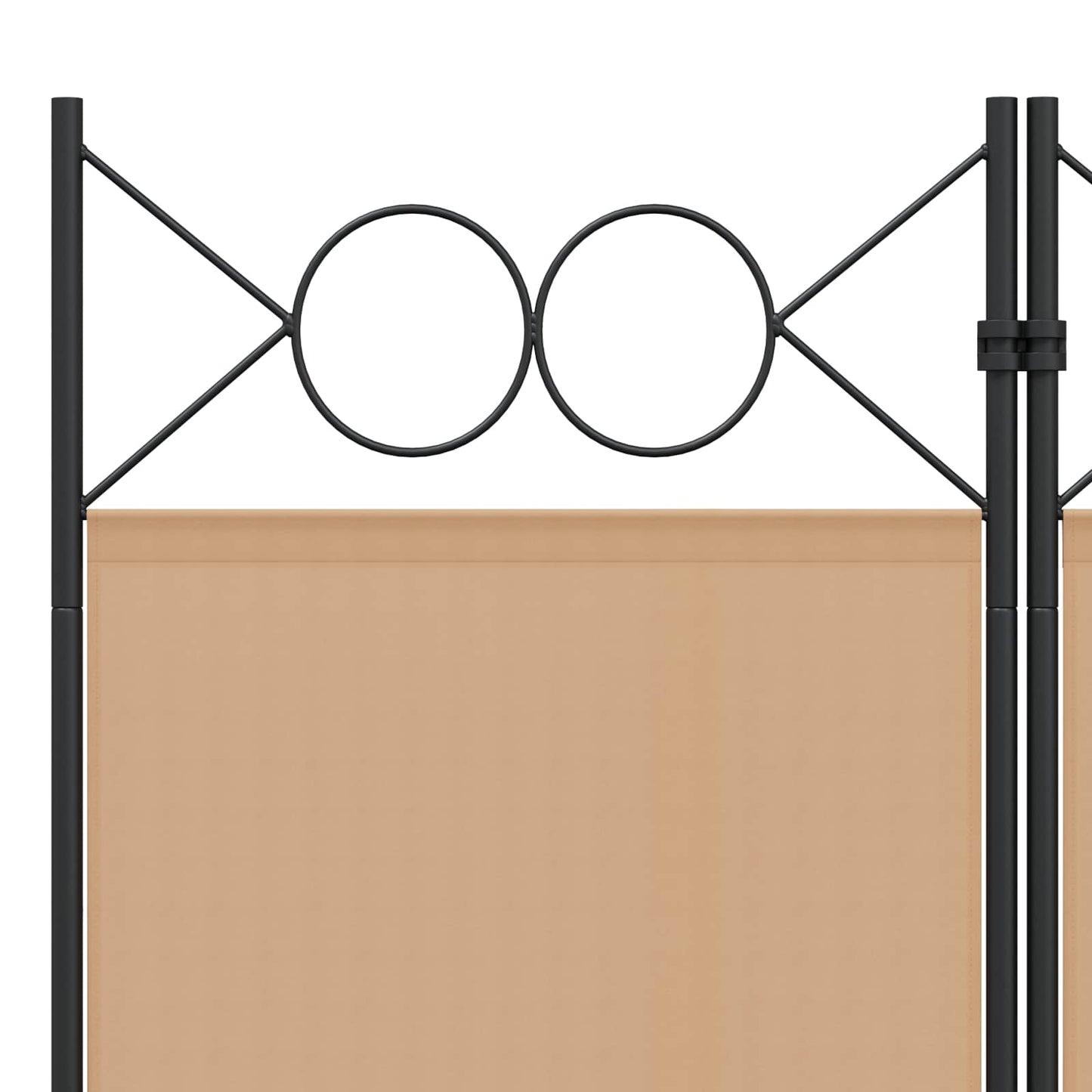 3-Panel Room Divider Beige 120 x 180 cm Stof