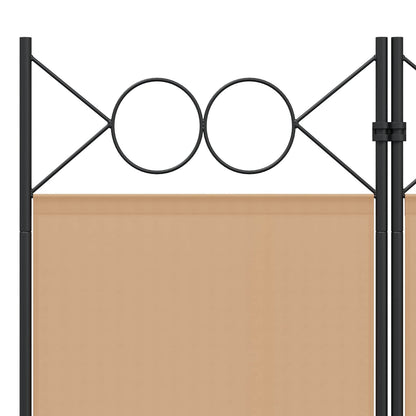 3-Panel Room Divider Beige 120 x 180 cm Stof